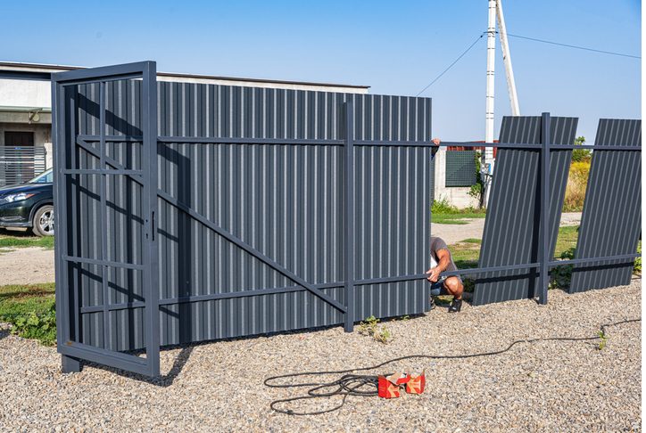 fence installation worker